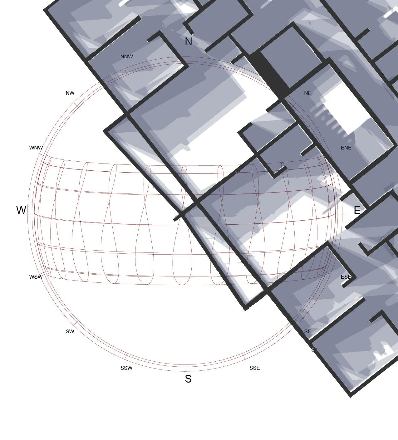 Shadow mask over the site’s solar chart. Behind every certifiable measure there is a traceable analysis: methodology, sources and verifiable data — exactly what UPME assesses.