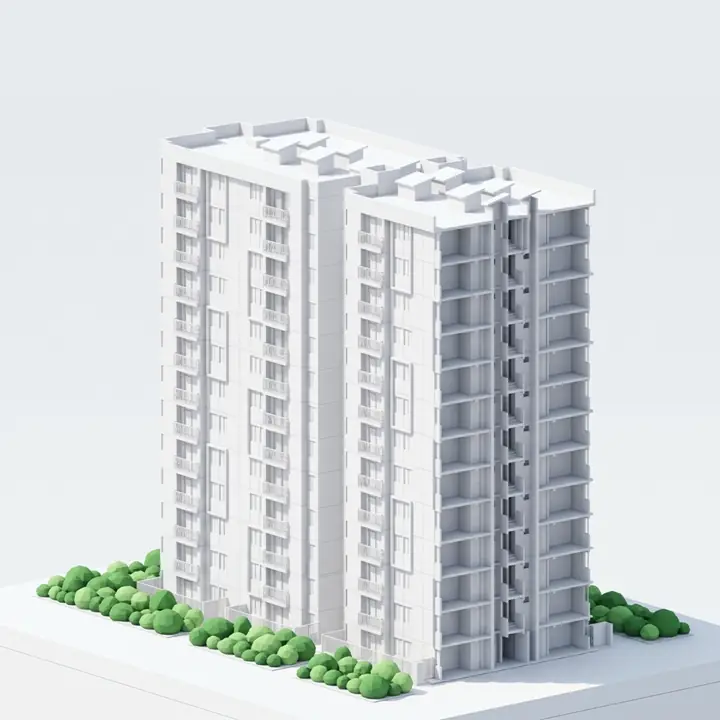 Natural ventilation: fresh air enters through the façade and warm air leaves through chimneys on the roof.