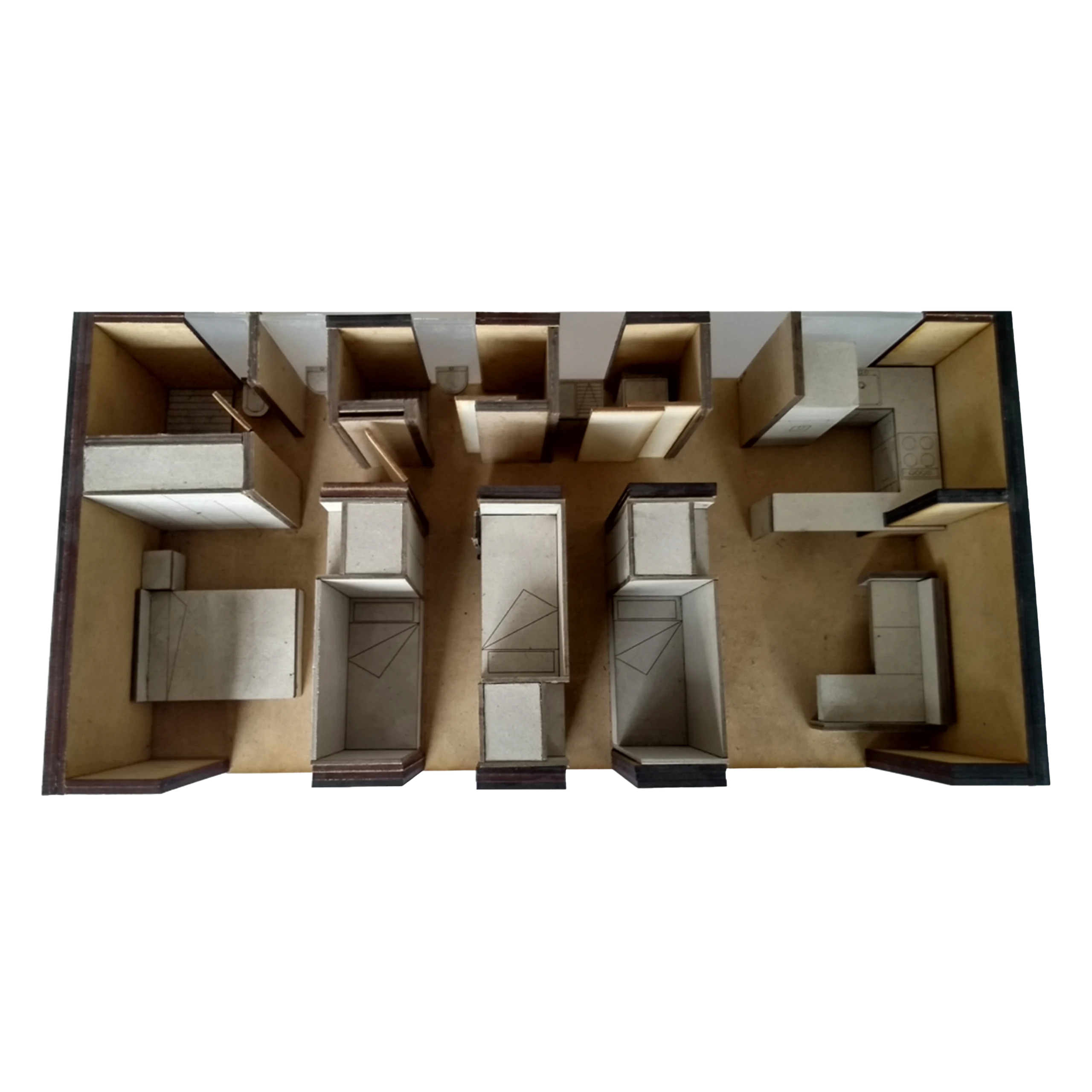 Configuration 5: the fifth tested layout confirms the plan supports different ways of living without moving walls.